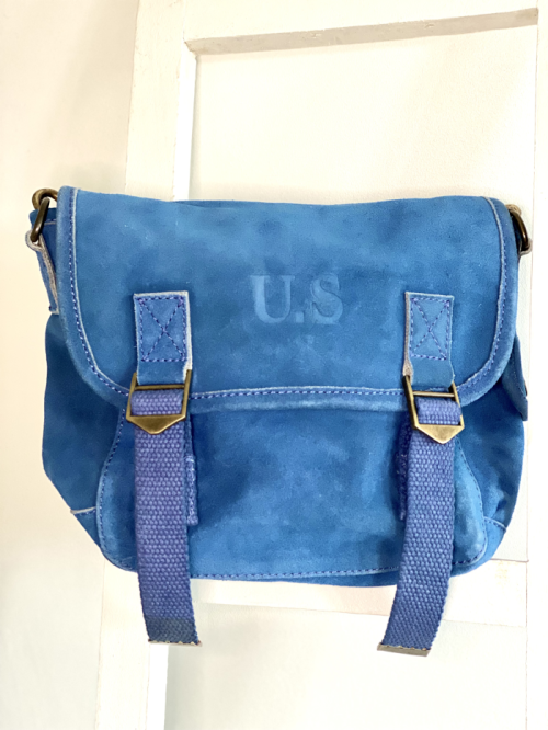 Sac US Petit suédé bleu